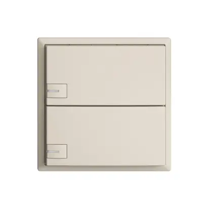 Poussoir KNX RGB EDUE, 250mW, a.LED RGB, 2×poussoir, comm.1×touche, crema 