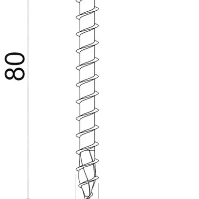 Vis à bois à tête assiette BET HT 10x80 TD T40 Ø10×80mm 