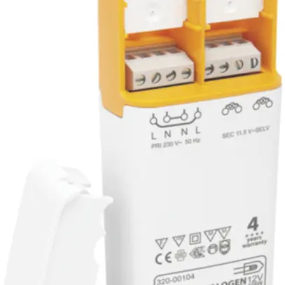 Transformateur basse tension Niko, 2×secondaires 230V/12VAC 20…105W 35kHz IP20 