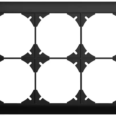 UP-Kopfzeile EDIZIOdue SNAPFIX® 2×3 horizontal 208×148mm schwarz 