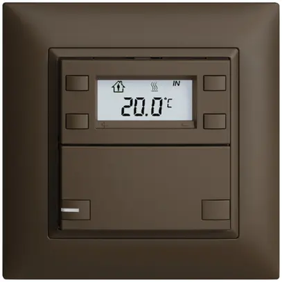 Poussoir RTH ENC KNX 1× EDIZIOdue FMI coffee, avec LED RGB 