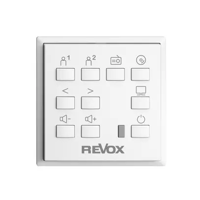 comando a parete EDIZIOdue per Voxnet FMI, con 10 tasto, LED, IR, bianco 