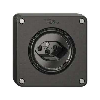 Prise NUPU NEVO, 1×T23, noir 