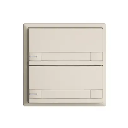 Poussoir ENC KNX 2× EDIZIOdue colore crema RGB avec LED avec insert papier 