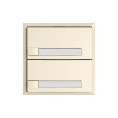 Poussoir KNX RGB EDIZIO.liv SNAPFIX® capteur temp.s.LED étiqu.2× comm.1T cr 