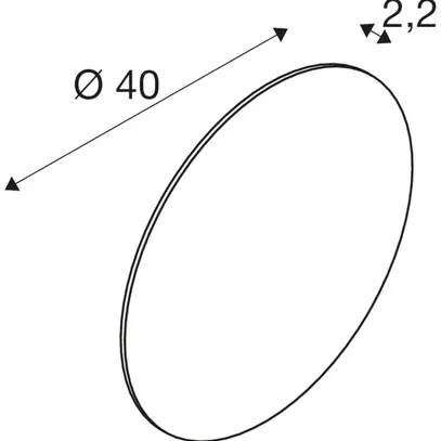 Abat-jour SLV MANA 40 rond droit Ø400×22mm or à teinte unie 