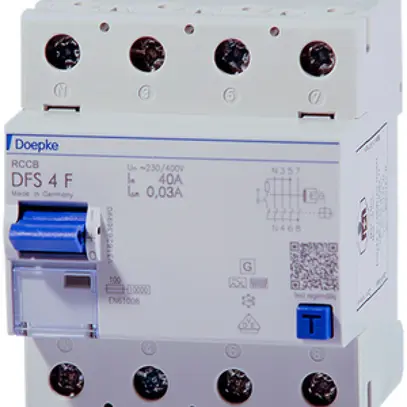Interrupteur différentiel Doepke 100A 30mA 4L type F 