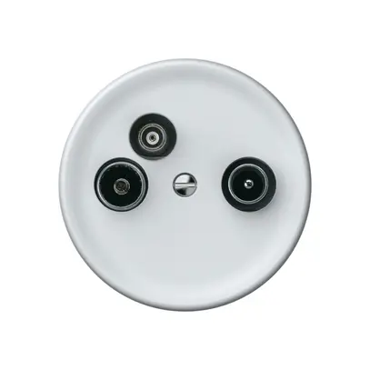 Presa antenna TV-R-dati origin cassetta passante 11dB 5dB bianco 