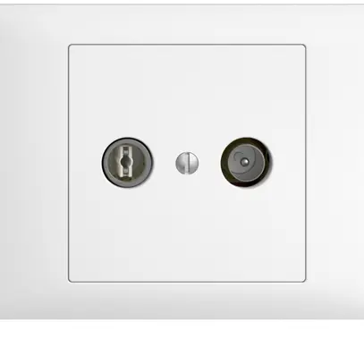 Prise TV-R ENC EDIZIOdue 11dB blanc à large bande 5…2000MHz, BKE 