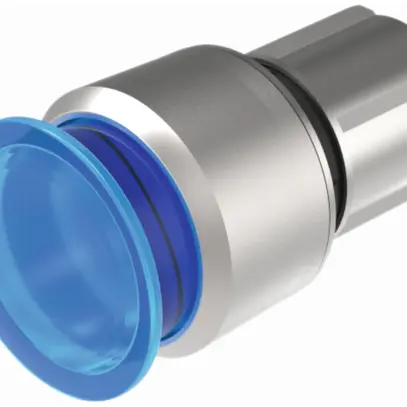 Interruttore a fungo INS EAO45 blu D30 metallo argento 
