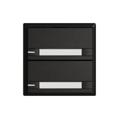 Poussoir universel EDIZIO.liv UNI SNAPFIX® a.LED RGB 2× comm.2T étiqu.no 