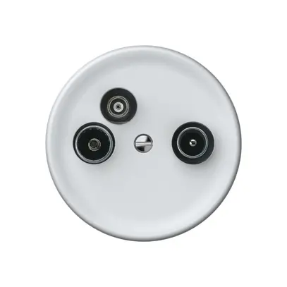 Presa antenna TV-R-dati origin cassetta passante 19dB 4dB bianco 