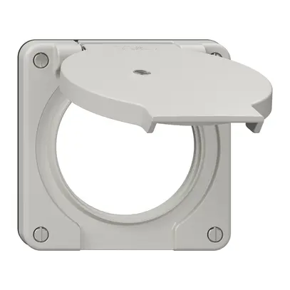 Couvercle avec clapet NEVO Ø60mm pour prise 2-fois lum. grc (joint no) 