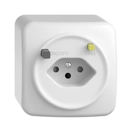 Prise AP STANDARDdue T13 FI 30mA blanc avec shutter 