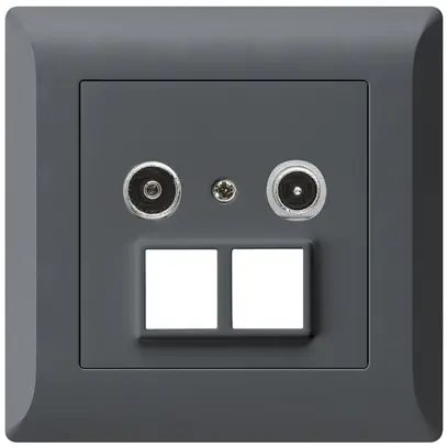 Prise multimédia ENC kallysto.line R/TV 11dB 2GHz anthracite 