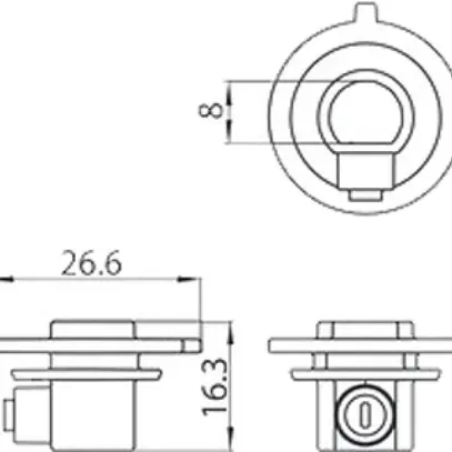 Scarico trazione Sylvania Lytespan Ø26.6×16.3mm materiale sintetico bianco 