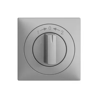 Kit frontal EDIZIOdue 1->0<-2 60×60mm silver pour interr.rot. 