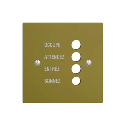 Plaque frontale EDIZIOdue olive français 