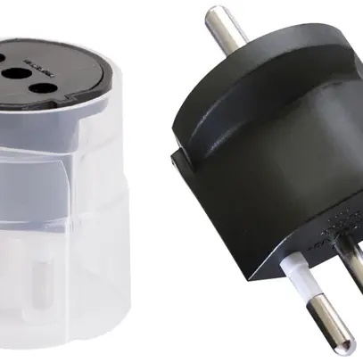 Adattatore fisso MH 3L 10A 230VAC Schuko/T12 CEE7/7-CH T12, nero 