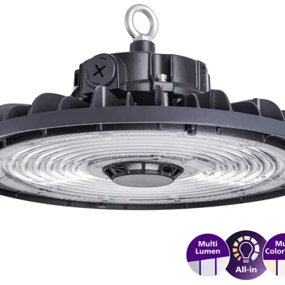 LED-Hallenstrahler Ledinaire Highbay 195W 28000lm 840/850/865 IP65 90° Ø320 sz 