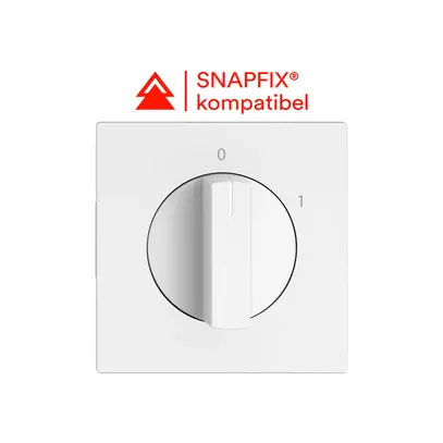 Drehschalter EDIZIO.liv m.Drehgriff Umschalter 2P 0-1 T=50mm ws 