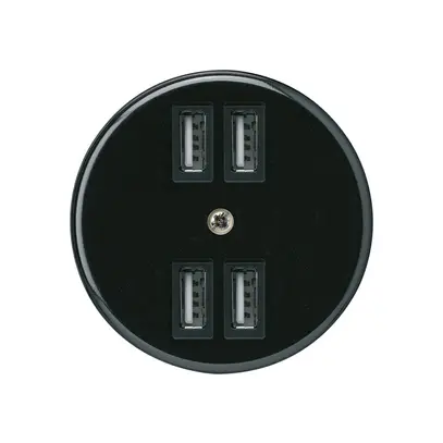 Prise 4×USB basico A 2400mA noir 