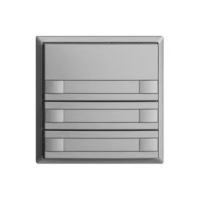 Poussoir ENC KNX 3× EDIZIOdue silver RGB sans LED avec insert papier 