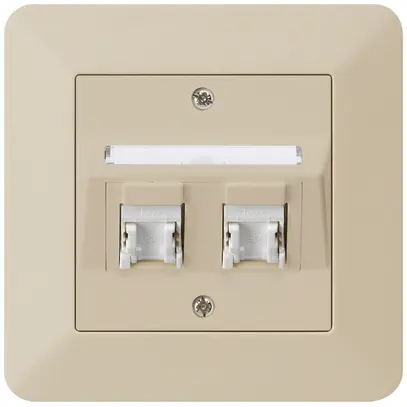 UP-Montage-Set kallysto.trend C Kat.5e 2RJ45/u beige 