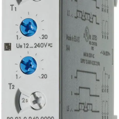 Relè a tempo AMD Finder 80.91, 1C 16A 12…240VAC/DC lampeggiante 