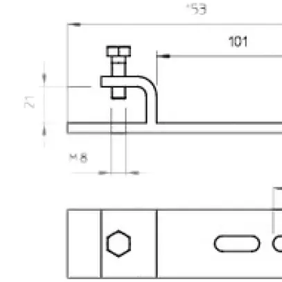 Pezzo di fissaggio Bettermann 20×153mm zincato a caldo a immersione 