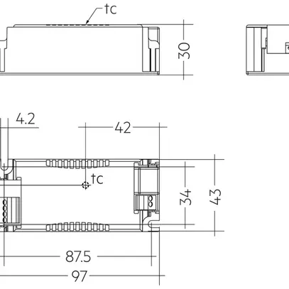 Convertisseur LED Tridonic LC flexC NF SC EXC3 28W 300…700mA 97×43×30mm 