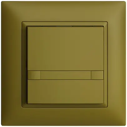 Poussoir ENC KNX 1× EDIZIOdue colore olive RGB sans LED avec insert papier 