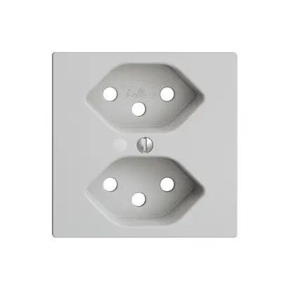 Kit frontale EDIZIOdue grigio chiaro, 60×60mm 2×T13 con lente 