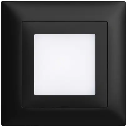 Kit frontal ENC EDIZIOdue noir 88×88mm pour luminaire LED 