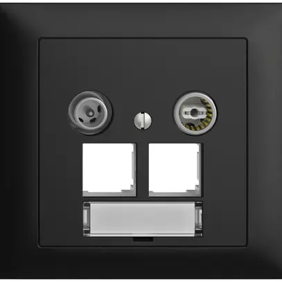 Presa multimedia INC EDIZIOdue FKE EASYNET 11dB, p.2×RJ45 S-One, nero 