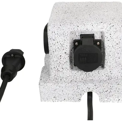 Prise de jardin MH 4×T13 aspect pierre bc résine 1.4m avec T13 10A 