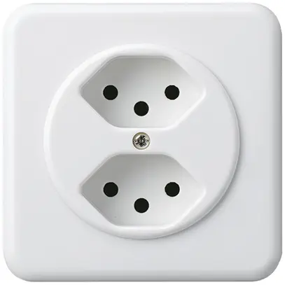 Presa INC basico 2×tipo 13 bianco 