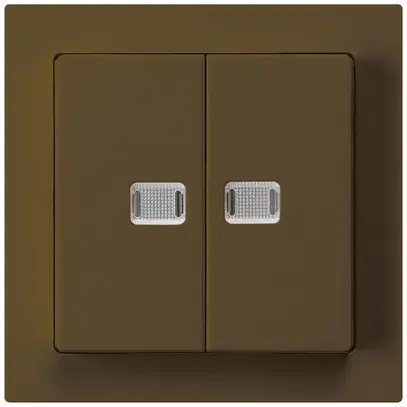 UP-Leuchtdruckschalter kallysto 1/3+3/1L mit 2 Linsen braun 