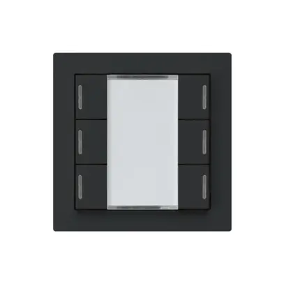 Poussoir ENC kallysto A KNX 6× LED RGB s/e-link noir 
