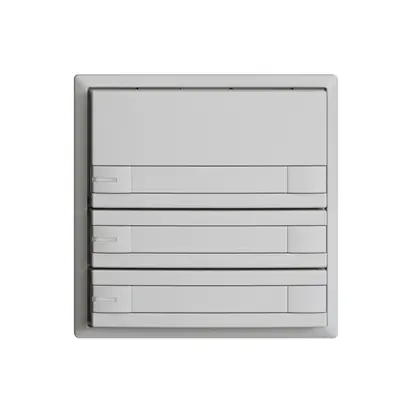 Poussoir ENC KNX 3× EDIZIOdue gris clair RGB avec LED avec insert papier 