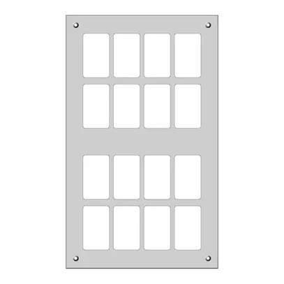 Montageplatte FLF 4×4 Al natur eloxiert 
