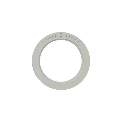 Disque indicateur NEVO, p.interrupteur rotatif, 1 -> 0 <- 2, gris clair 
