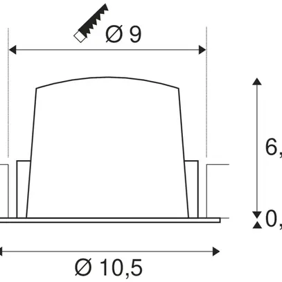 LED-Downlight SLV NUMINOS M 17.5W 1600lm 4000K 40° DIM Ø105×68mm ws/sz 