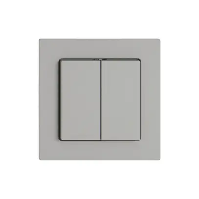 Interruttore/contatto a pulsante EDIZIO.liv SNAPFIX® apertura-chiu.+inv.3/1L grc 