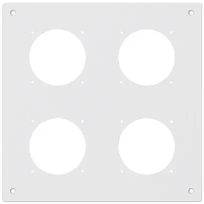 UP-Montageplatte robusto 2×2 Aluminium, weiss 