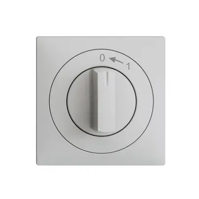 Kit frontal EDIZIOdue 0<-1 60×60mm gris clair, pour interr.rot 