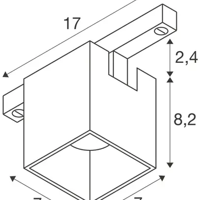 Spot LED SLV FIXT-IT Surface 7W 865lm 930 36° DALI 48V AD square or/no 