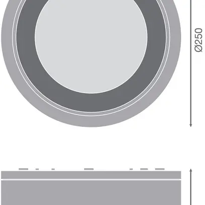 AP-LED-Downlight LEDVANCE DL SURFACE 250 45W 4725lm 3000K IP65 60° weiss 