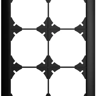 Cadre de recouvrement EDIZIOdue 2×3 noir 
