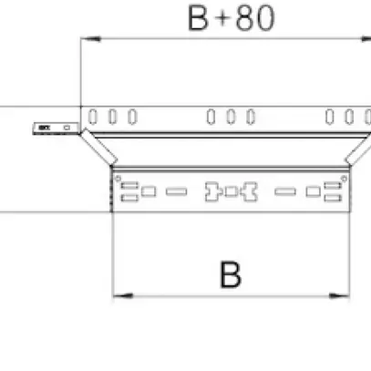 Raccord en T adossable Bettermann RAAM 85×500mm zingué à chaud par immersion 